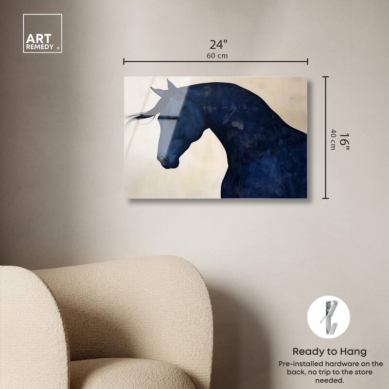 Blue Horse I Acrylic by Art Remedy, Ready to Hang