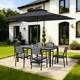 Option Set of 9 - Grey Table with Black Umbrella