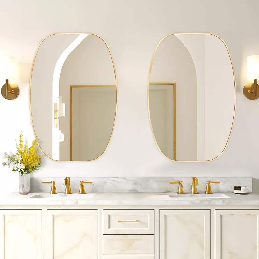 2 Pack Oval Mirror Vanity Decorative Wall Mirror