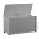 preview thumbnail 2 of 8, Kids Wooden Toy Box Storage with Safety Hinged Lid for Ages 3+ (Gray)