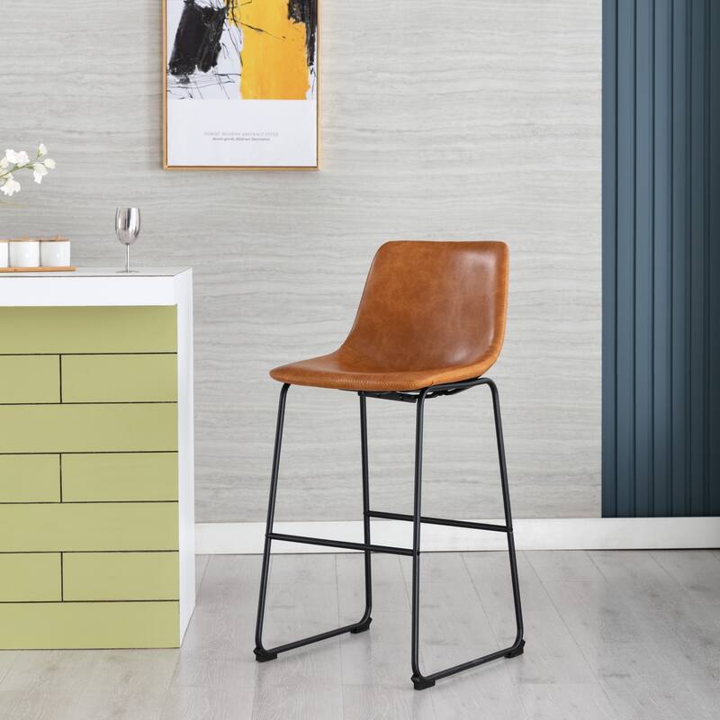 Corvus Thurso Faux Leather 30-inch Bar Stool (Set of 2)