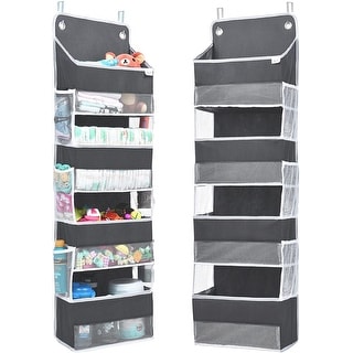 Fresh Look at 1 Pc 4 Pocket Door Hanging Organizer Rack Bed Bath