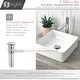 preview thumbnail 18 of 20, STYLISH 14 1/2 inch Square Porcelain Bathroom Sink - 14 1/2" x 14 1/2" x 5"