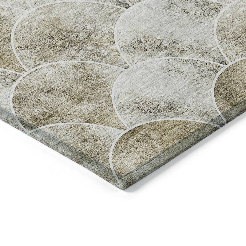 HomeRoots Abstract Transitional Rectangle Outdoor Rug