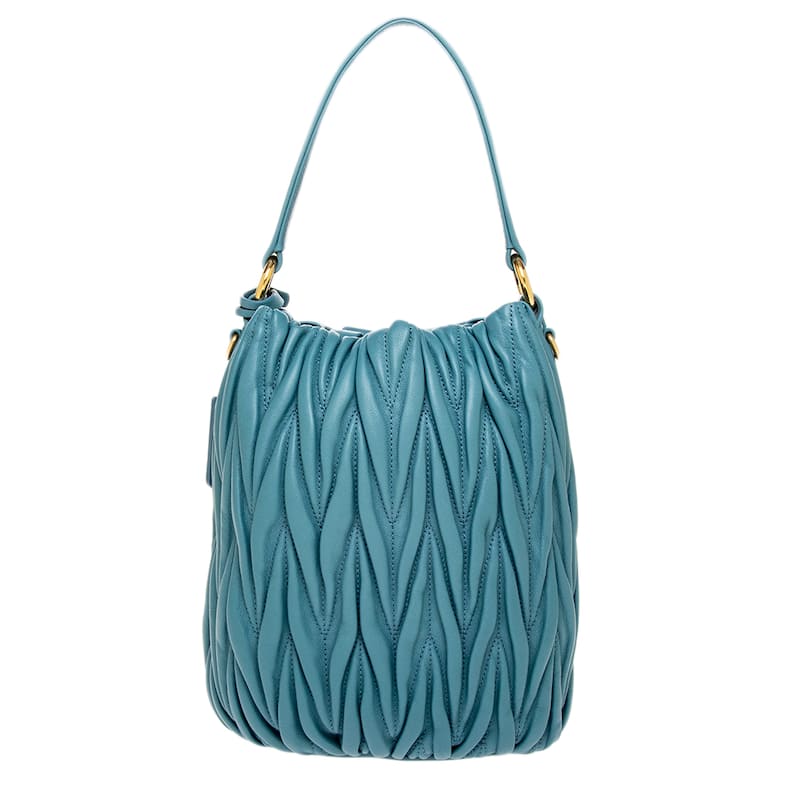 Miu Miu Matelasse Leather Bucket Bag