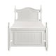 preview thumbnail 1 of 3, Classic White Finish 1pc Twin Size Poster Bed Wooden Traditional Bedroom Furniture Unique Style Headboard Footboard White