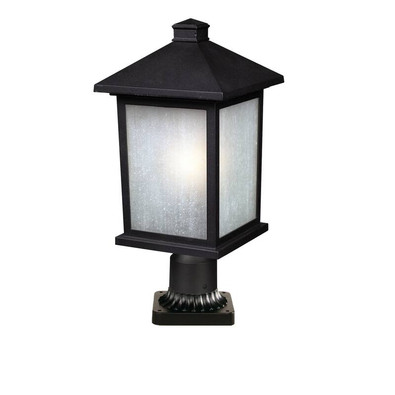 Z-Lite Holbrook 22" Tall 1 Light Outdoor Pier Mount Light with Seedy - Black