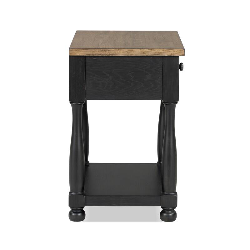 Furniture of America Lucan 3-Piece Farmhouse Black Chest and 2 Nightstand Bedroom Set