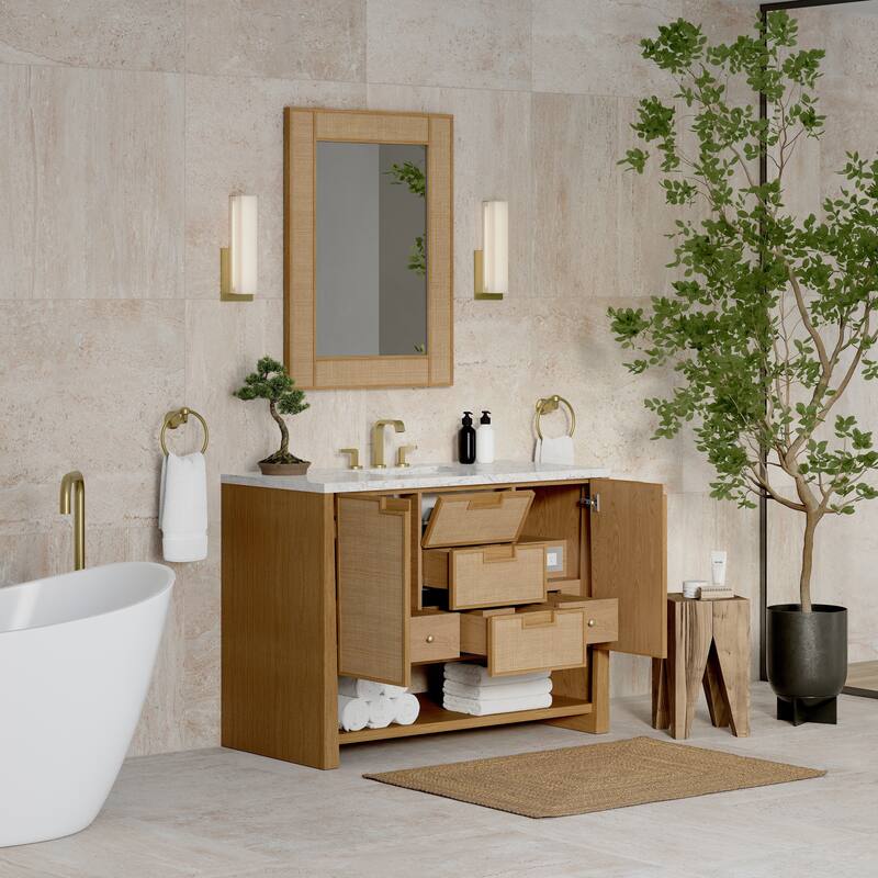 Solene 48" Single Vanity, Seaside Oak - 48