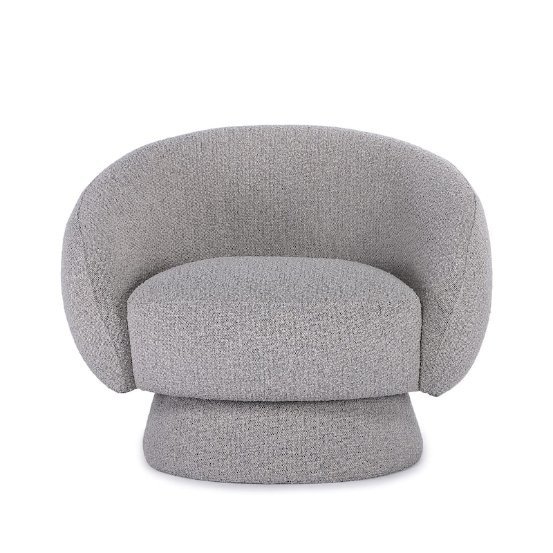 Bouclé Fabric Upholstered Chair - Gray