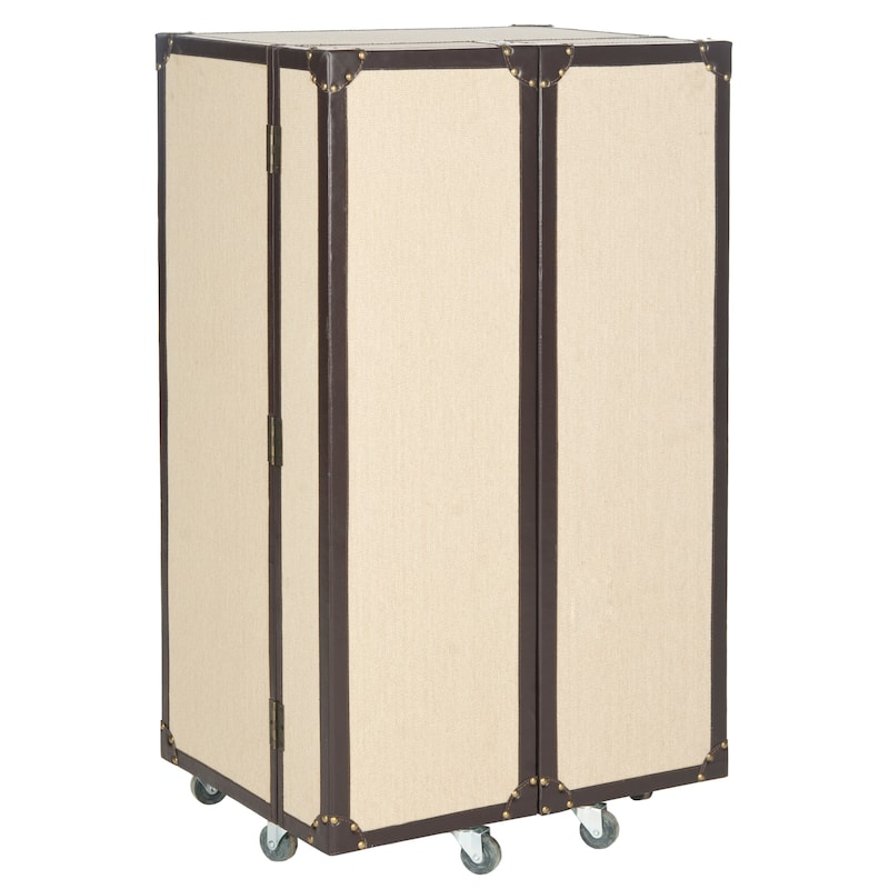 SAFAVIEH Grayson Storage Beige Bar Cabinet - 23.6" x 17.7" x 42.1"
