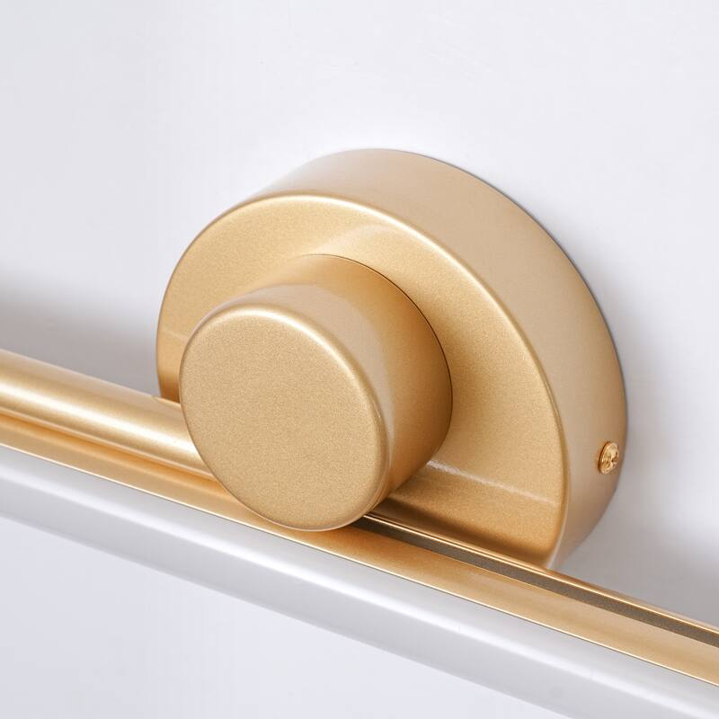 1-Light 23.8" W Modern Black/Gold Linear Metal Dimmbale Integrated LED Bathroom Vanity Mirror Light/Picture Light