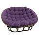 preview thumbnail 18 of 21, 65-inch by 48-inch Solid Twill Double Papasan Cushion (Cushion Only) Grape
