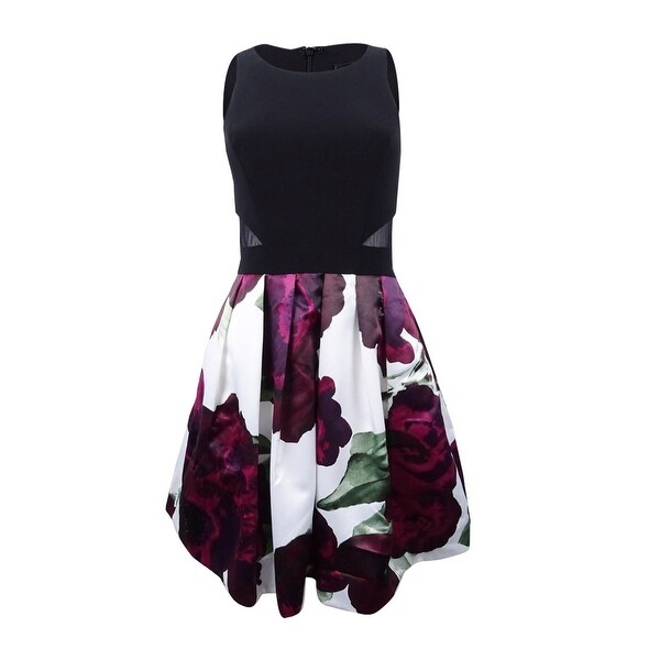 magenta fit and flare dress
