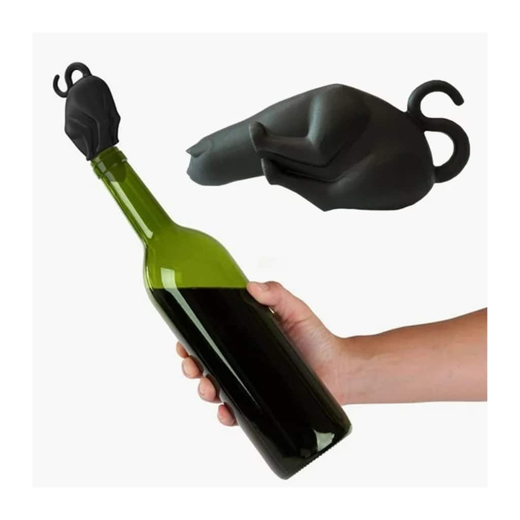 Wine Stopper, Black Cat, 2-Pack