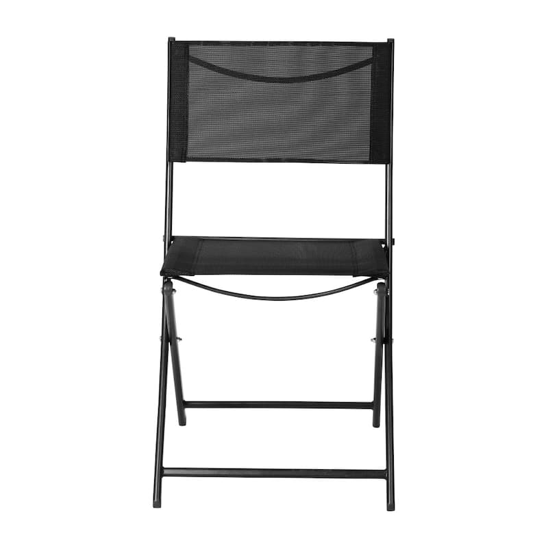 2 Pack Commercial Outdoor Flex Comfort Folding Chair with Metal Frame