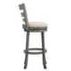 preview thumbnail 31 of 43, Verona Linen Ladder Back Swivel Bar Stool by iNSPIRE Q Classic