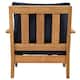 SAFAVIEH Couture Freida Wood Patio Arm Chair - 31.4" W x 35.6" L x 32.6" H - 31"W x 36"D x 33"H