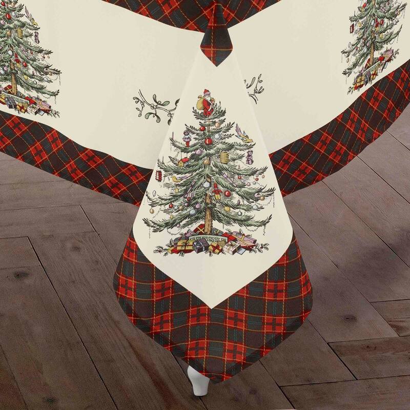 Spode� Christmas Tree Tartan 60" x 84" Tablecloth