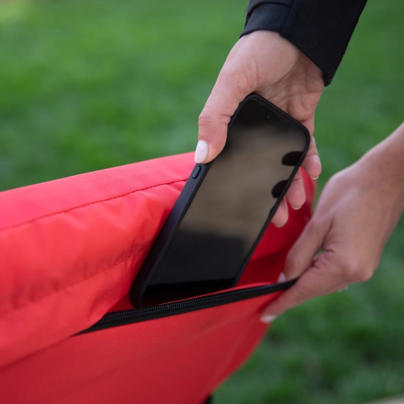 Extra Wide Reclining Backpack Stadium Chair with Armrests & Storage