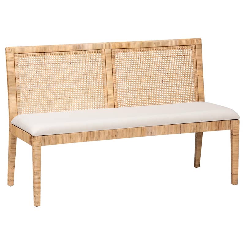 Kalimantan Bohemian Light Honey Rattan 3-Piece Dining Nook Set