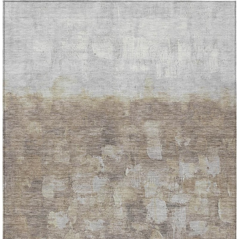 HomeRoots Abstract Transitional Rectangle Outdoor Rug