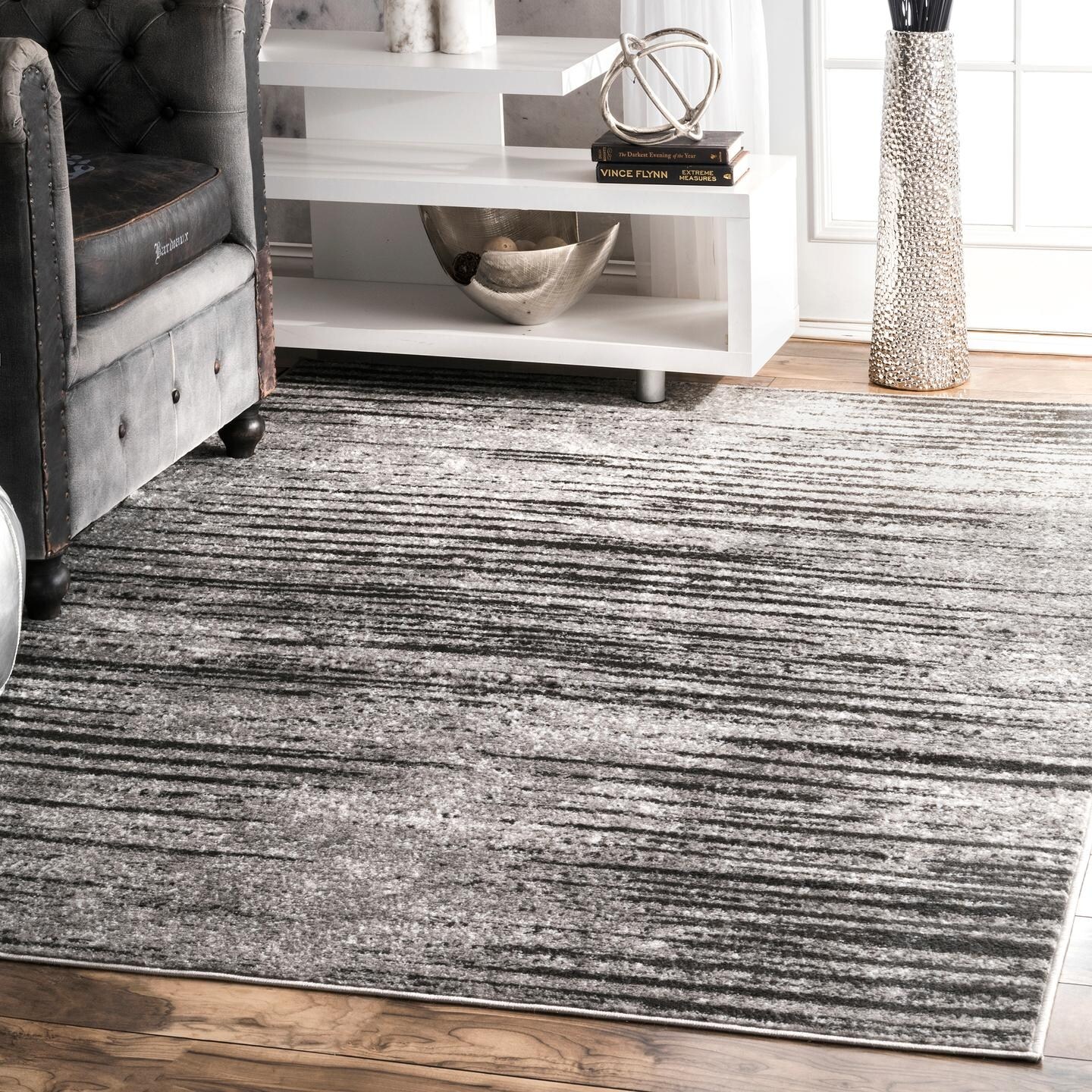 Shop Nuloom Contemporary Abstract Ombre Stipped Area Rug