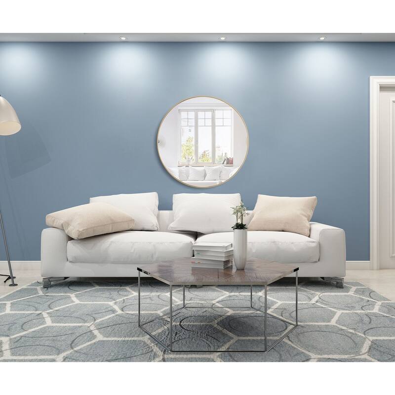 Elegant Lighting Eternity 42" Diameter Circular Beveled Metal Framed