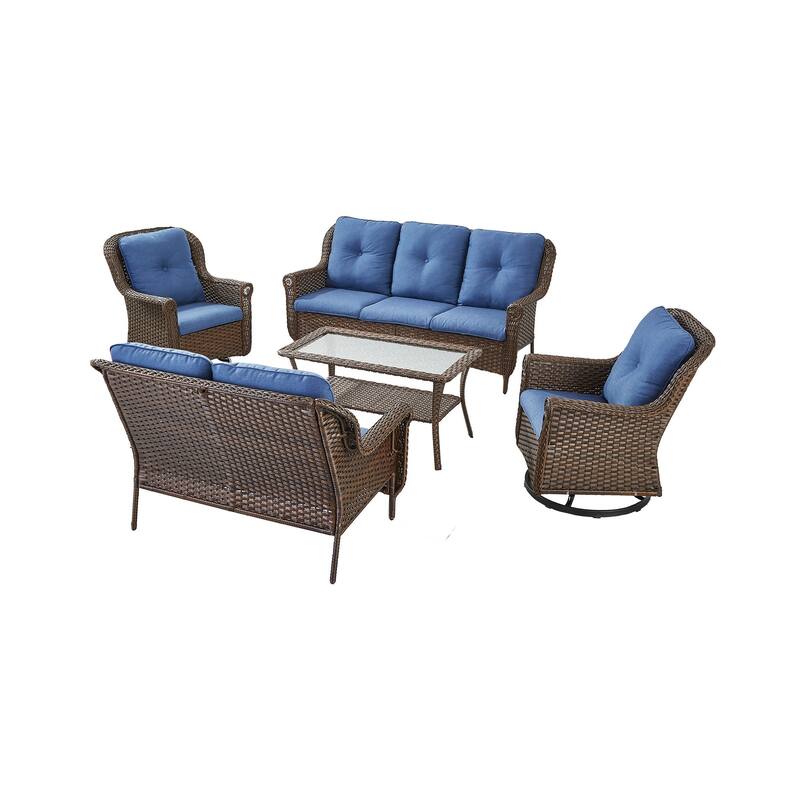 Outside Loveseat with Swivel Chiar and Sofa Set