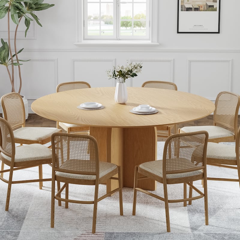 Solid Wood Round Dining Table for 4-8 People Nordic style