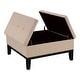 preview thumbnail 9 of 15, Atkinson Transitional Linen Split-top Storage Cocktail Ottoman by Furniture of America