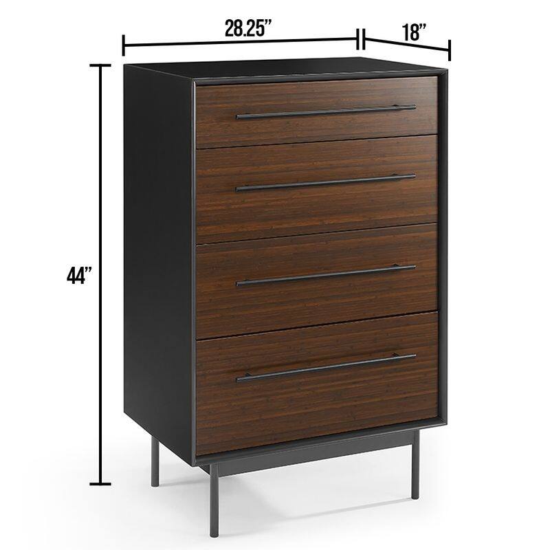 Landon 4 Drawer Double Dresser, Crimson