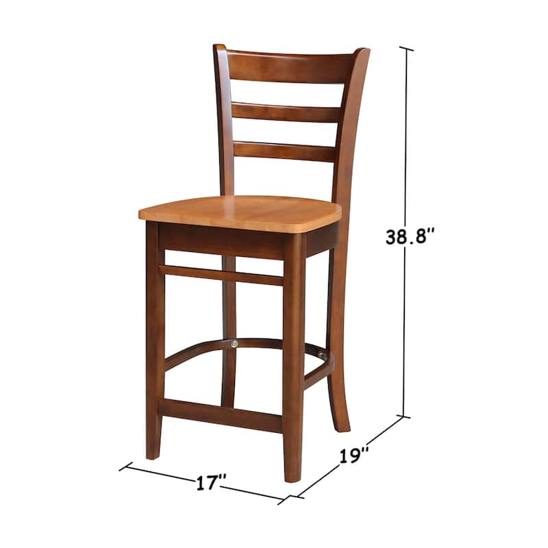 International Concepts Solid Wood Emily Dining Stool