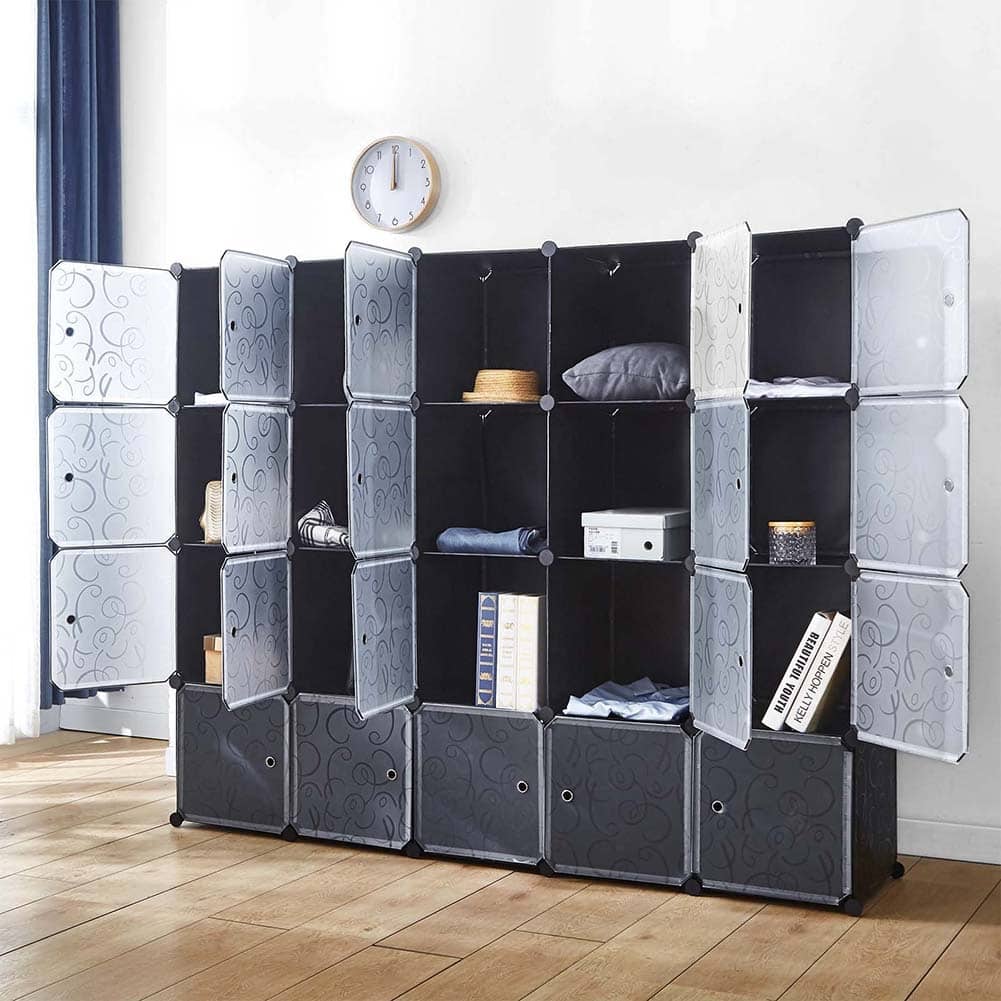 20 Cubes Portable Closet Storage Cube,DIY Modular Cabinet Shelves
