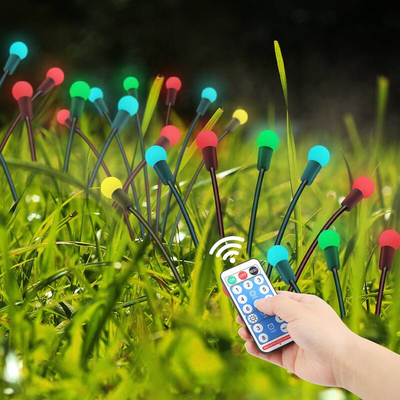 4 IN 1 Solar Firefly Lights 24 LEDs Outdoor Garden Lights