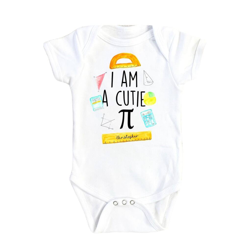 Math Cutie Pi - Baby Boy Girl Clothes Infant Bodysuit Funny Cute Newborn