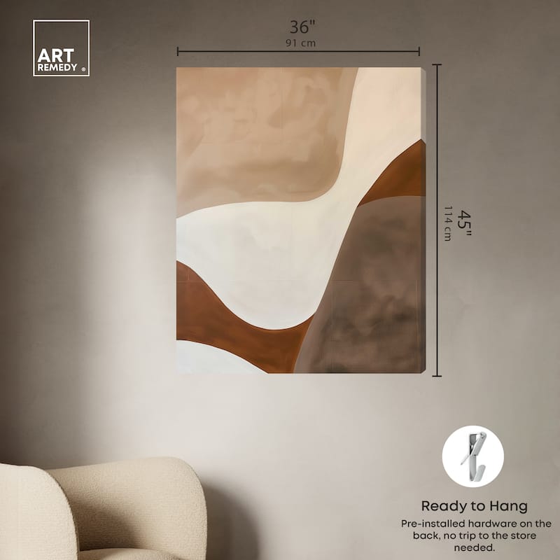 Art Remedy Dream Away Gallery Wrapped Abstract Shapes 1 Piece Canvas Wall Art