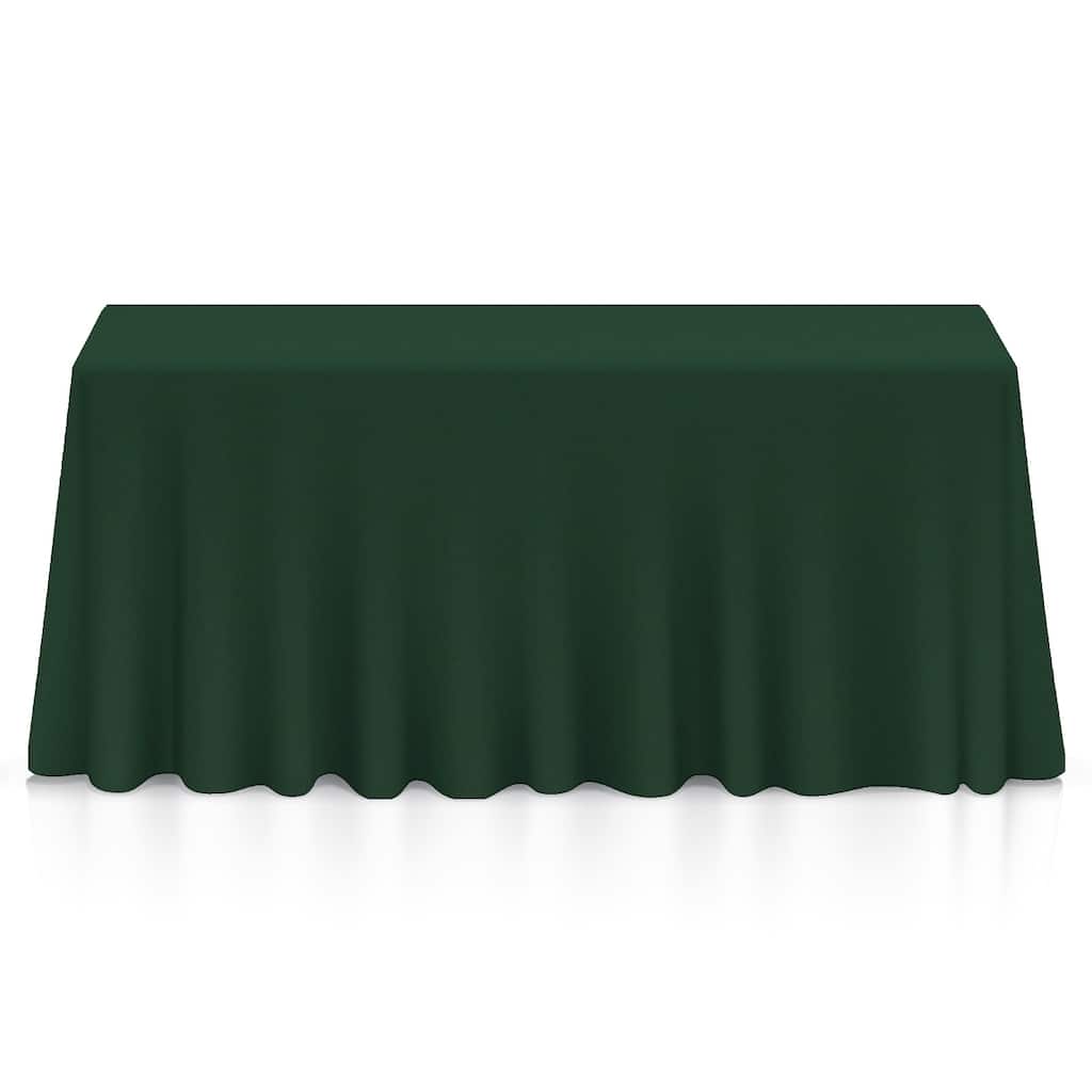 5pk 90 x 132in Polyester Tablecloths for Weddings Hunter Green