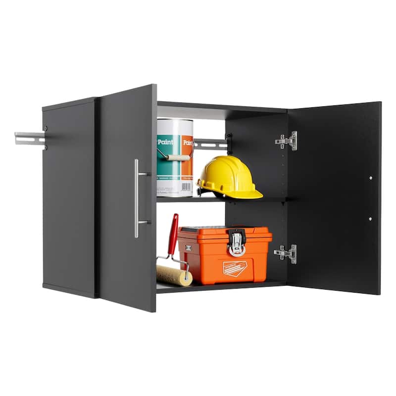 Prepac HangUps 30" Upper Storage Cabinet - Black