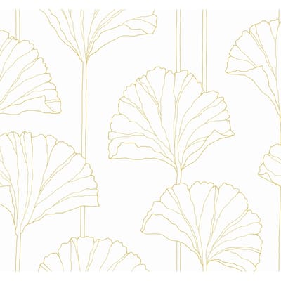 NextWall Ginkgo Leaf Peel and Stick Wallpaper