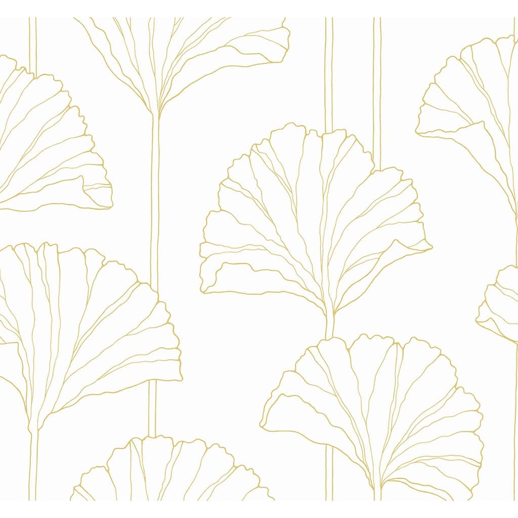 NextWall Ginkgo Leaf Peel and Stick Wallpaper