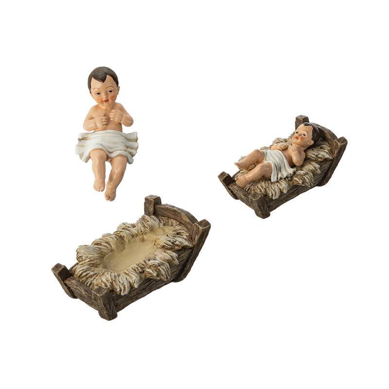 Glitzhome 12 Piece Resin Nativity Figurine Set