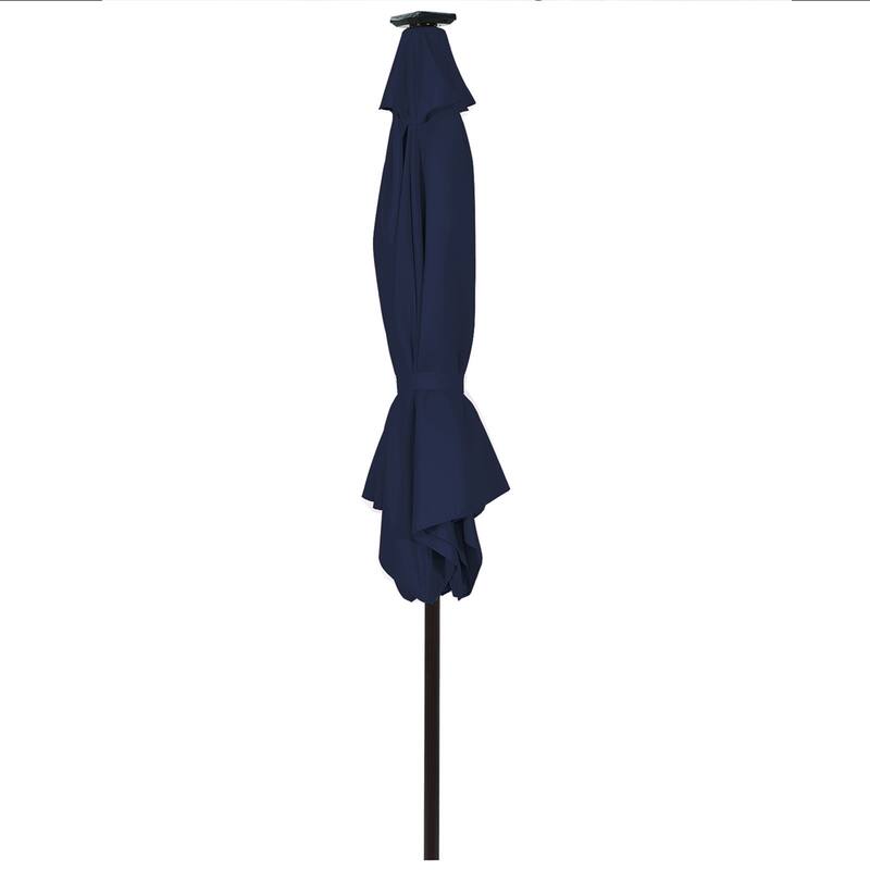 Costway 10' Solar LED Lighted Patio Market Umbrella Shade Tilt