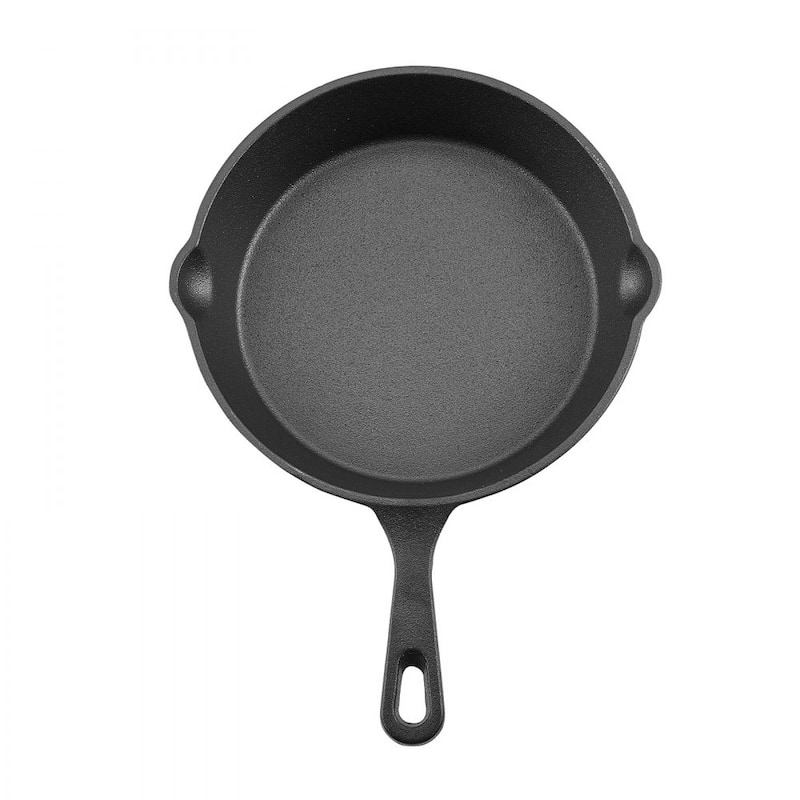 4-Piece Cast Iron Skillet Frying Pan Set with Silicone Handle Covers for Professional Home Cooking