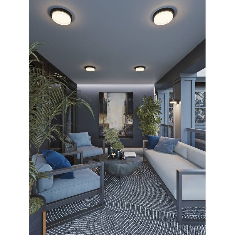 AFX ELMW11LAJUD Elm 11" Wide LED Flush Mount Drum Ceiling Fixture