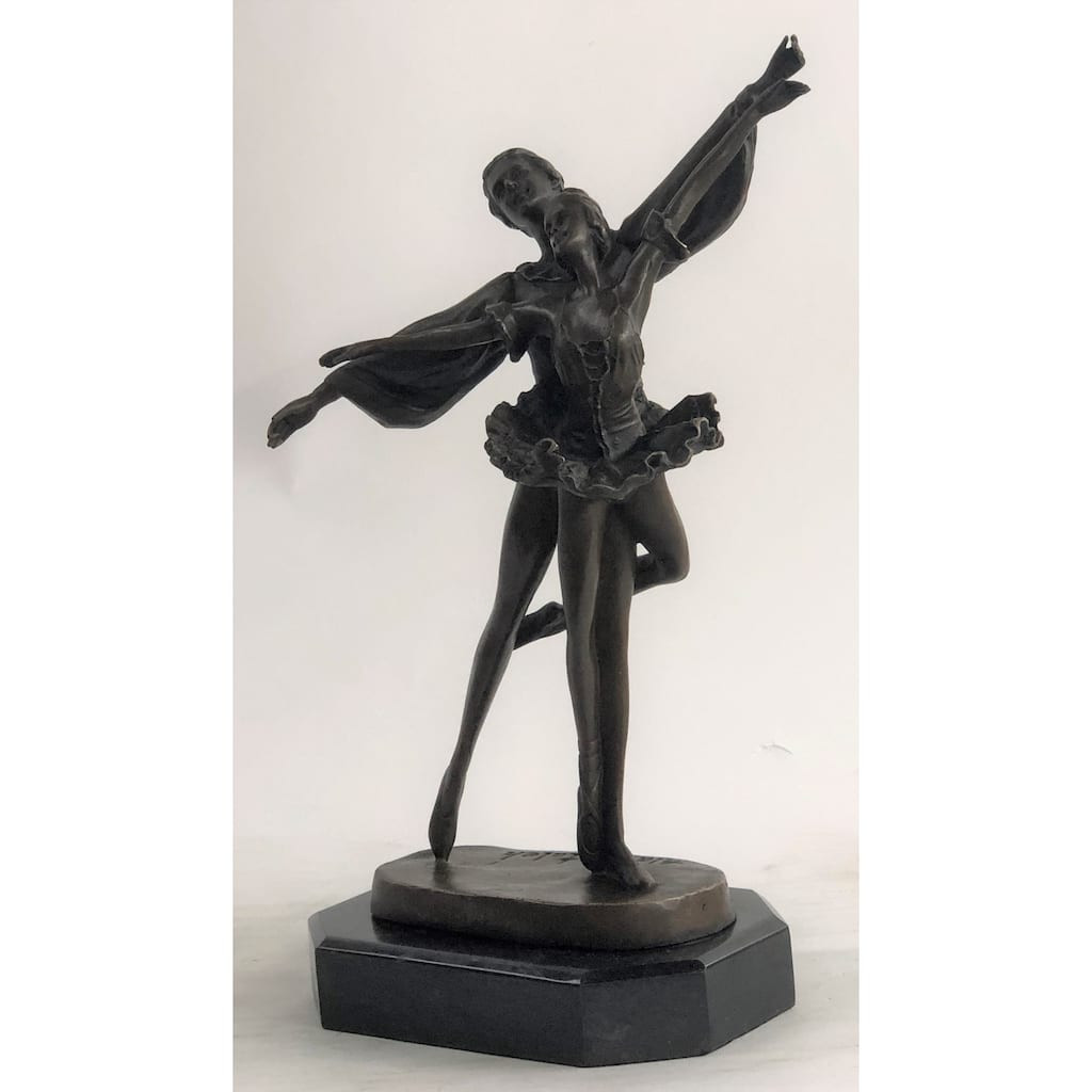 Hot Cast Original Depict Two Beautiful Ballerina Bronze Sculpture Marble Statue