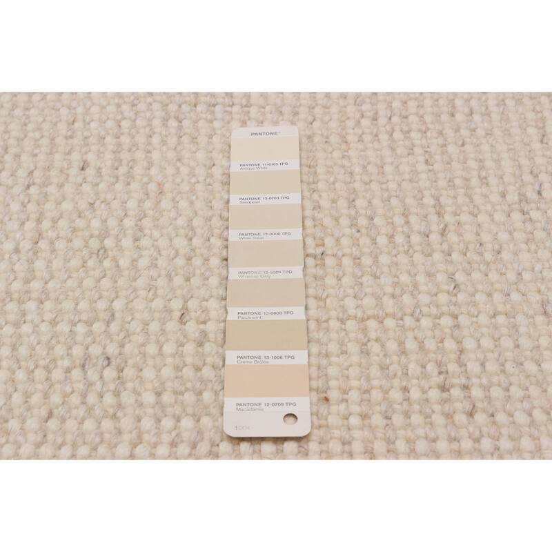 ECARPETGALLERY Braid weave Sienna Cream Wool Rug - 5'0 x 8'0