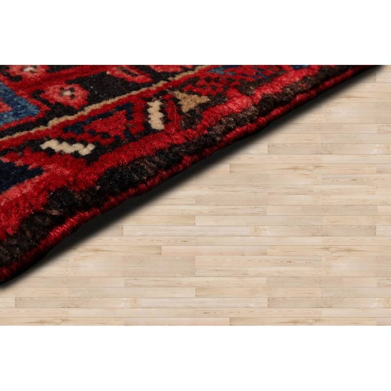 Hand Knotted Heriz Rust, Rose 100% Wool Traditional Oriental Area Rug - 9' 10'' x 13' 8''