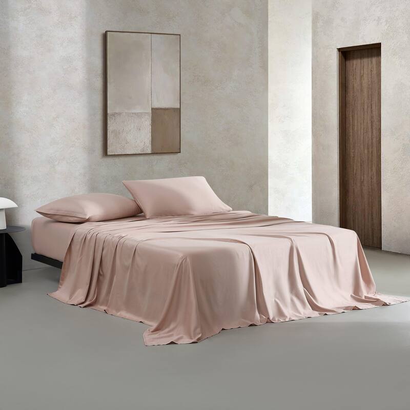 Calvin Klein Organic Earth Solid 4 Piece Sheet Set