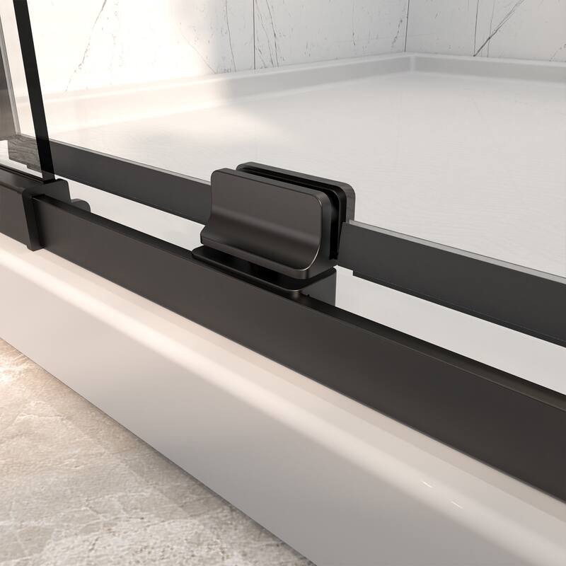 Modland 48"x71" Pivot Swing Semi-Frameless Shower Door with 1/4" Tempered Clear Glass